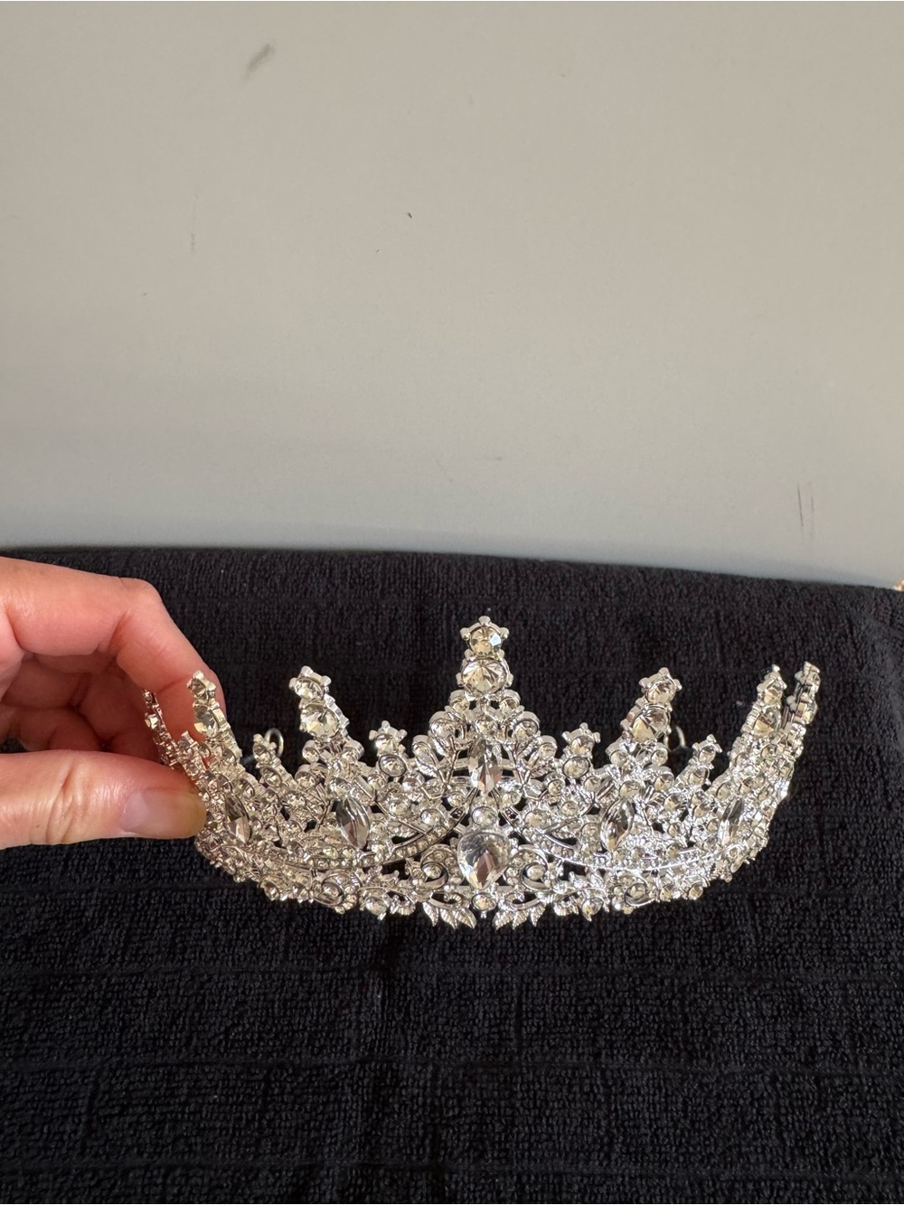 Silver Crystal Bridal Tiara Crown - Women Accessories